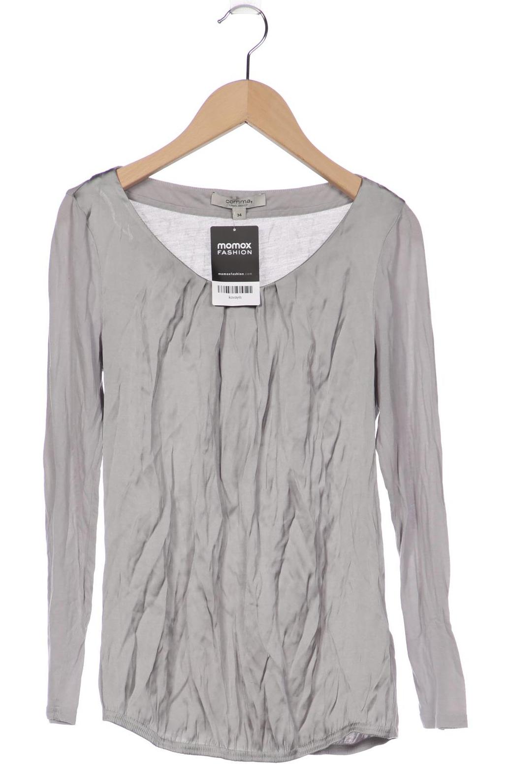 

Comma Damen Langarmshirt, grau, Gr. 34