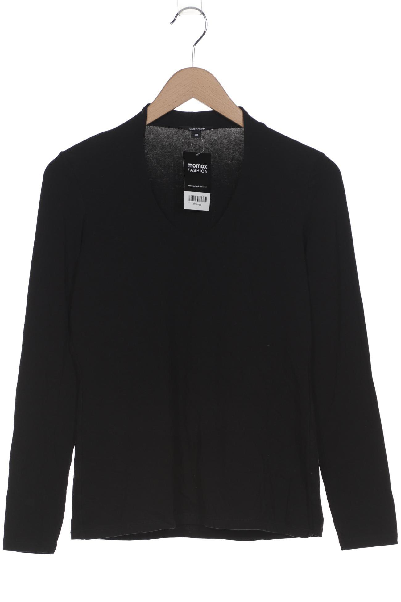 

Comma Damen Langarmshirt, schwarz, Gr. 40