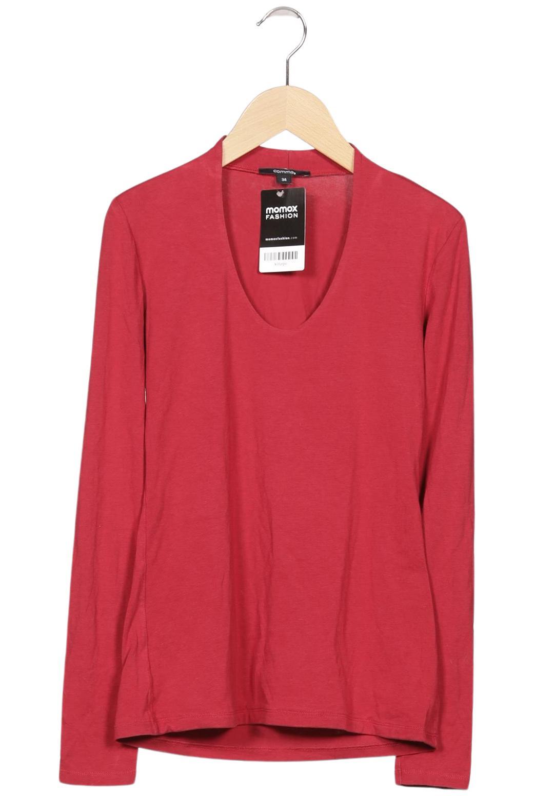 

Comma Damen Langarmshirt, rot, Gr. 34