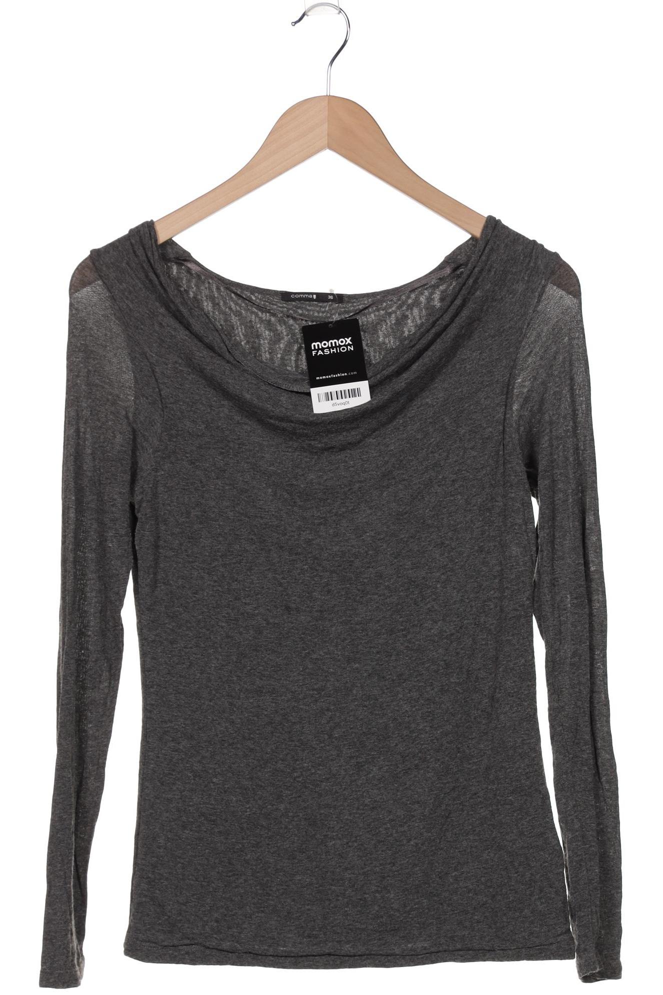 

Comma Damen Langarmshirt, grau, Gr. 36