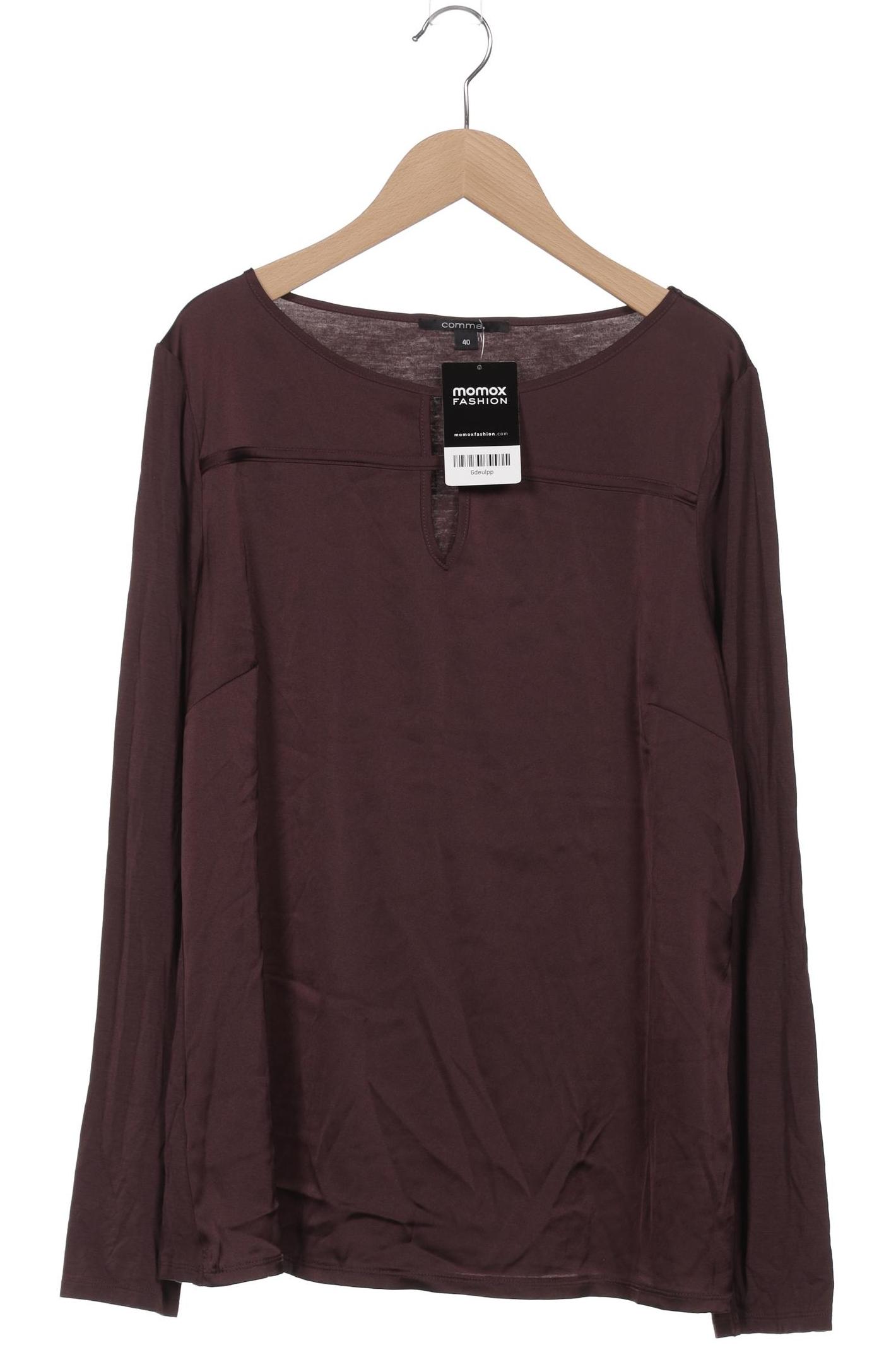 

Comma Damen Langarmshirt, bordeaux, Gr. 40