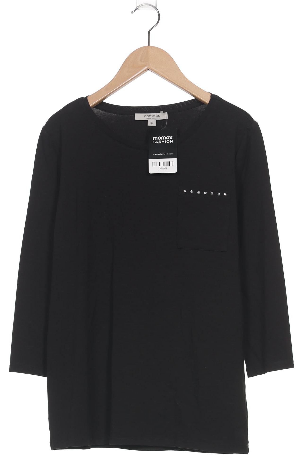 

Comma Damen Langarmshirt, schwarz, Gr. 34