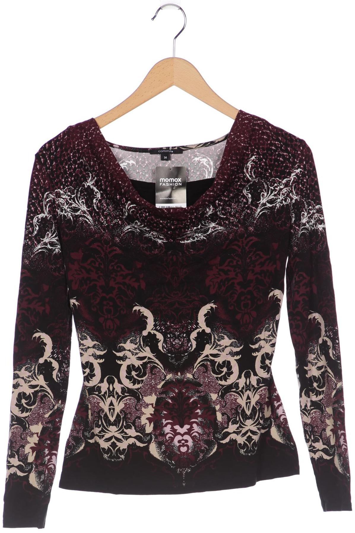 

Comma Damen Langarmshirt, bordeaux, Gr. 34