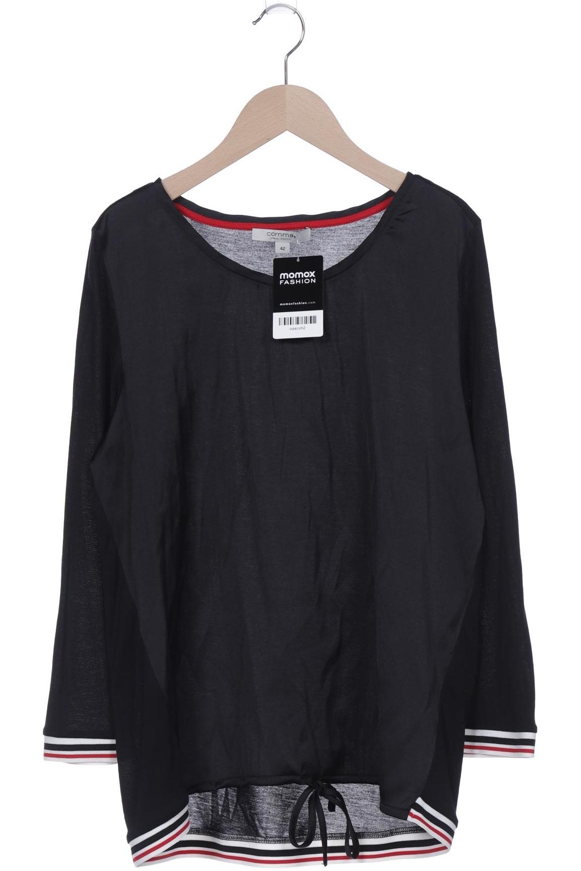

Comma Damen Langarmshirt, schwarz, Gr. 42