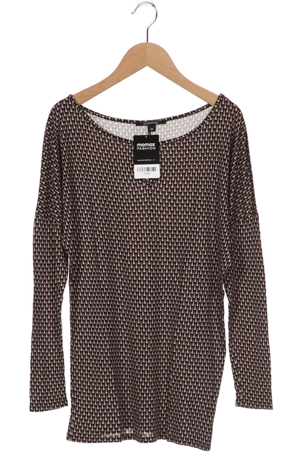 

Comma Damen Langarmshirt, schwarz, Gr. 34