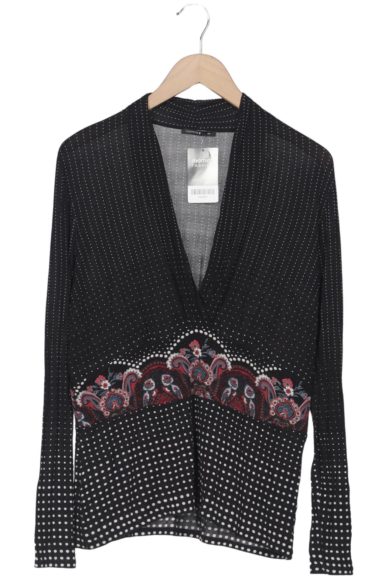 

Comma Damen Langarmshirt, schwarz, Gr. 44