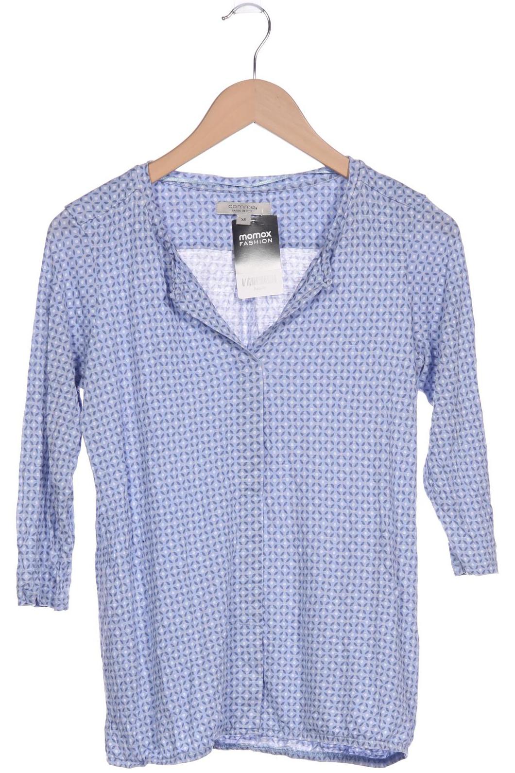 

Comma Damen Langarmshirt, hellblau, Gr. 38