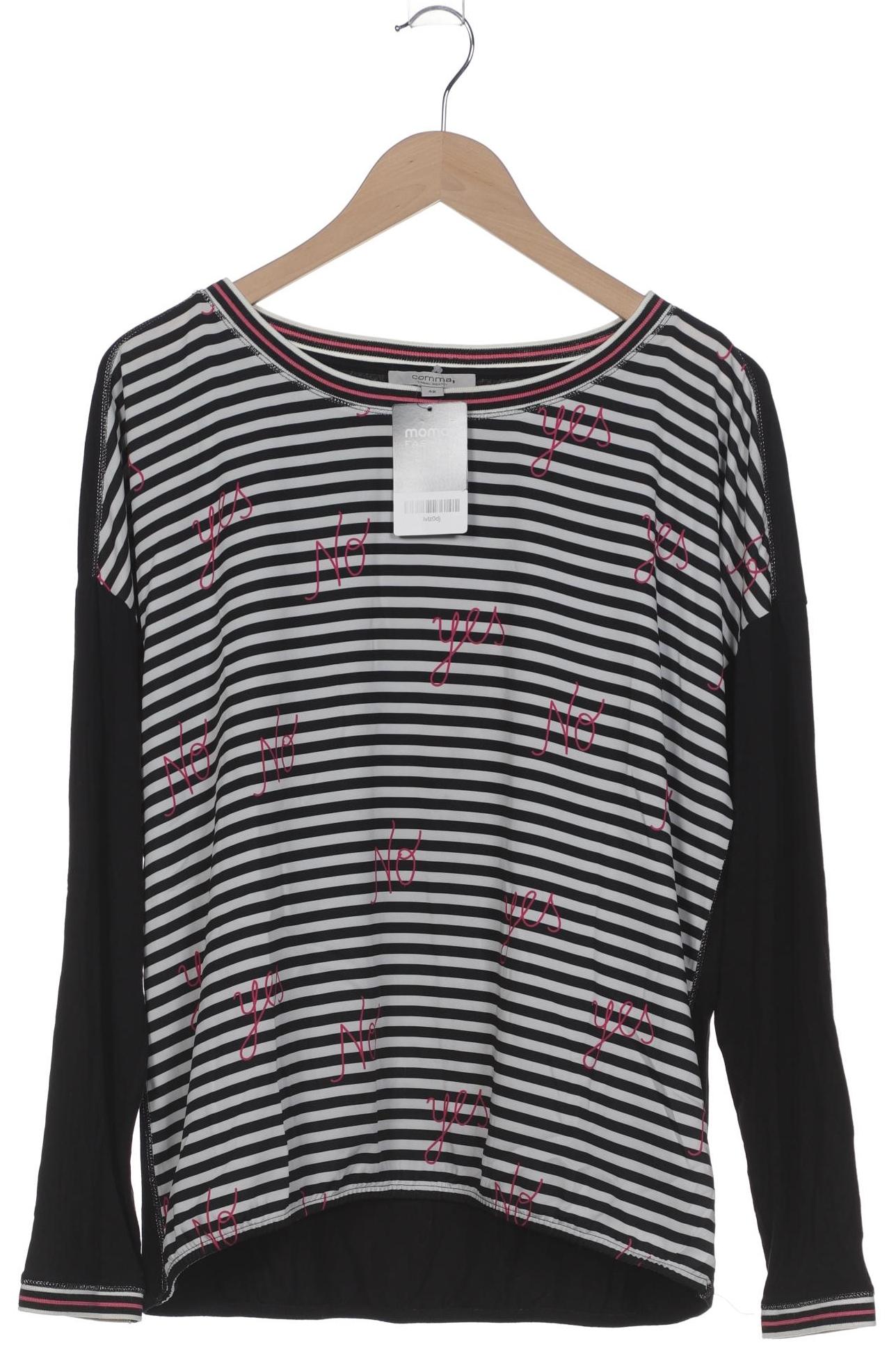 

Comma Damen Langarmshirt, schwarz, Gr. 42