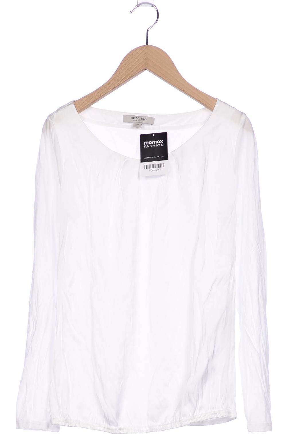 

Comma Damen Langarmshirt, weiß, Gr. 34
