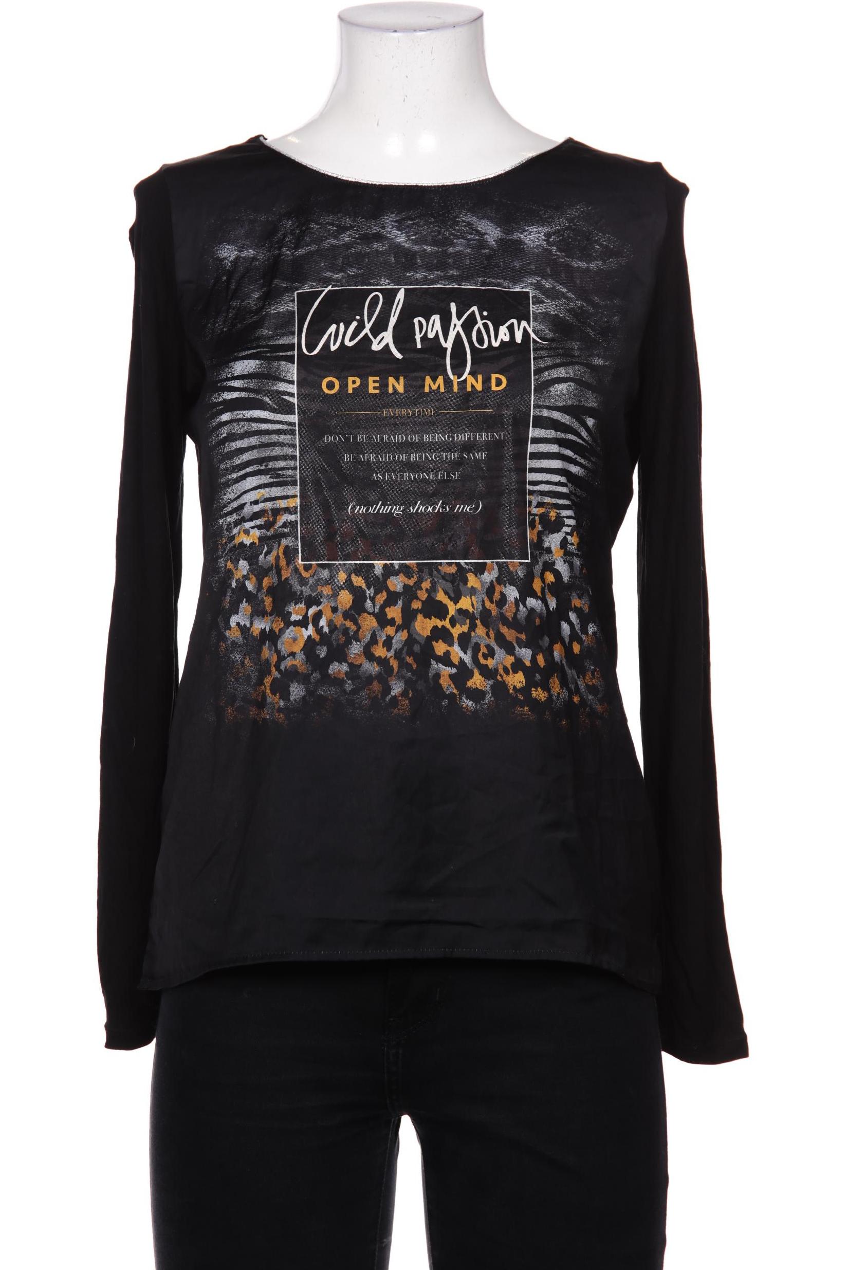 

Comma Damen Langarmshirt, schwarz, Gr. 38