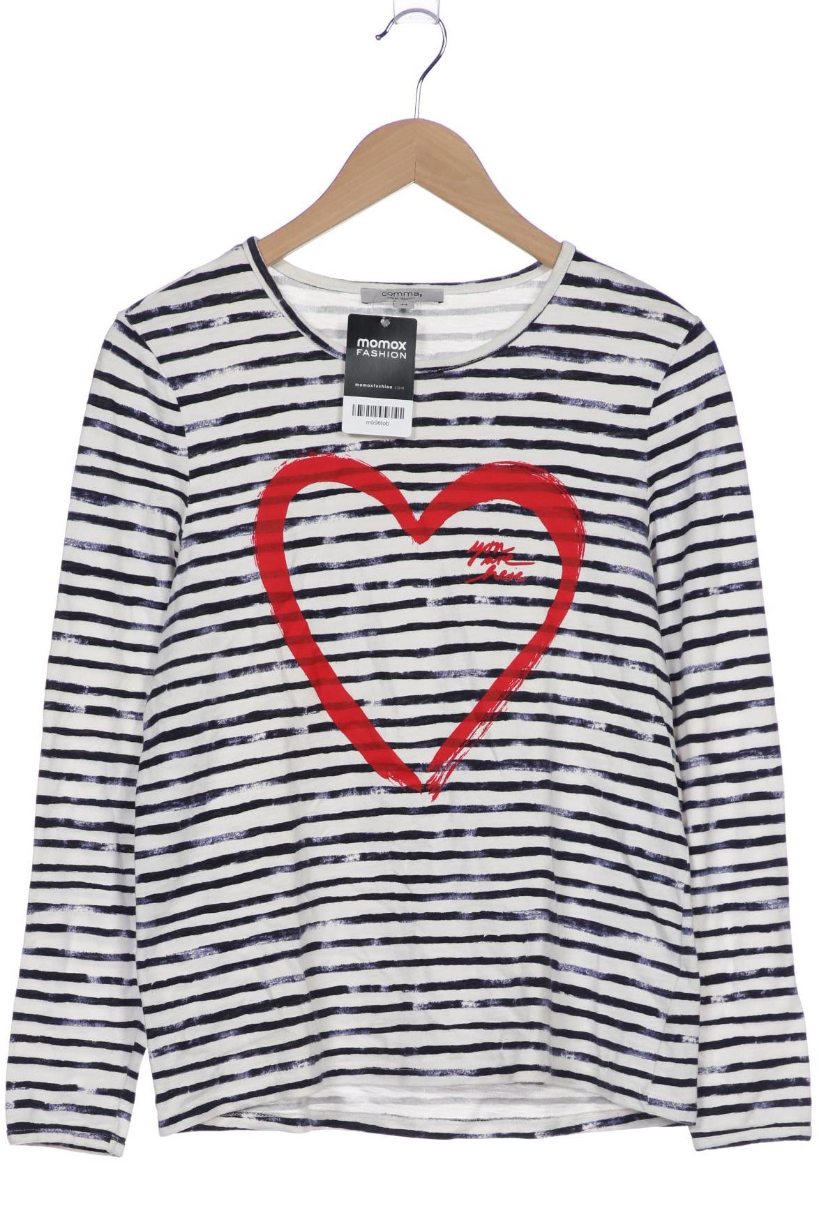 

Comma Damen Langarmshirt, weiß, Gr. 34