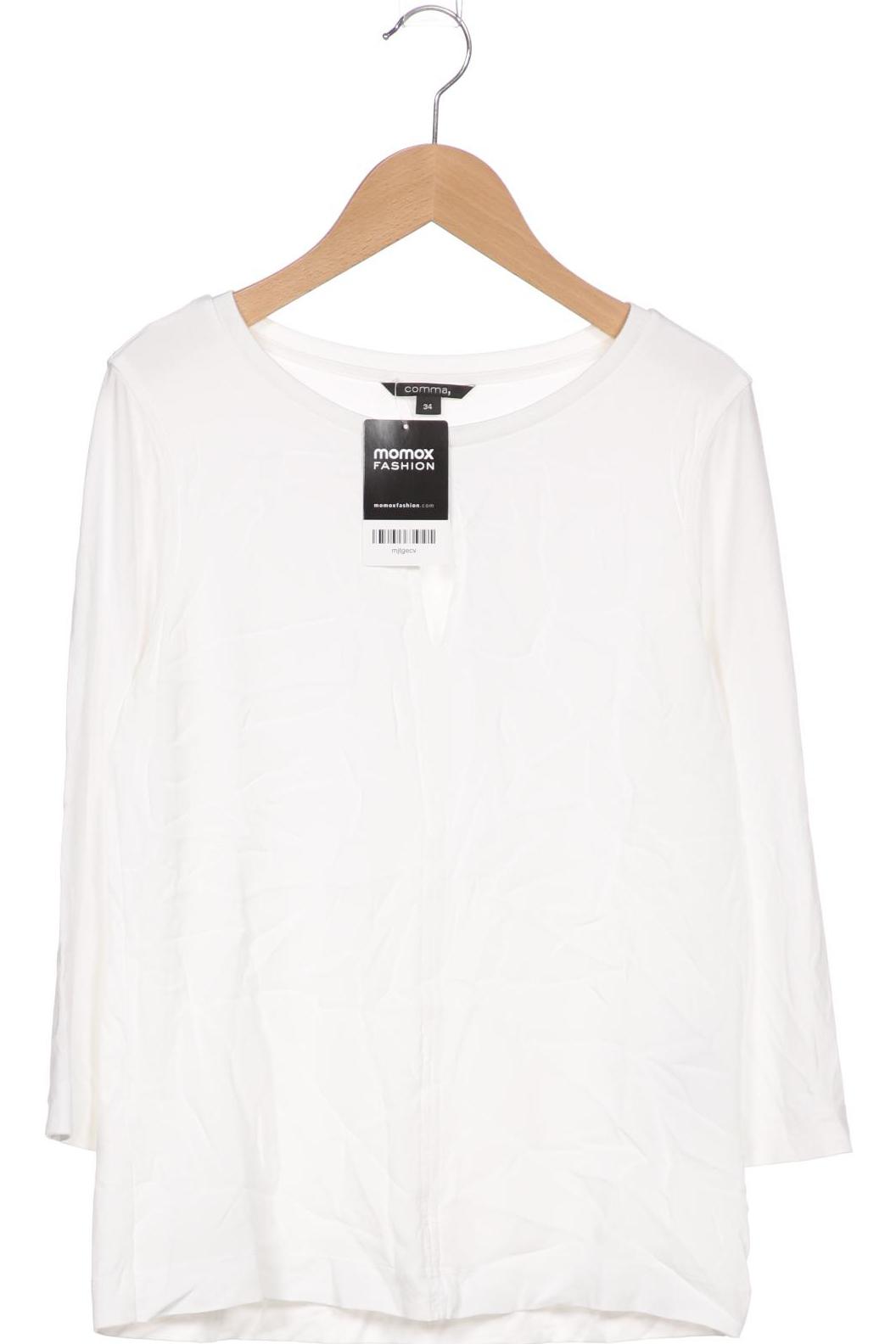

Comma Damen Langarmshirt, weiß, Gr. 34