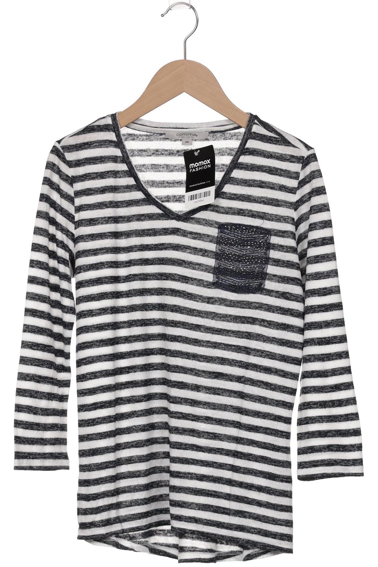 

Comma Damen Langarmshirt, weiß, Gr. 34