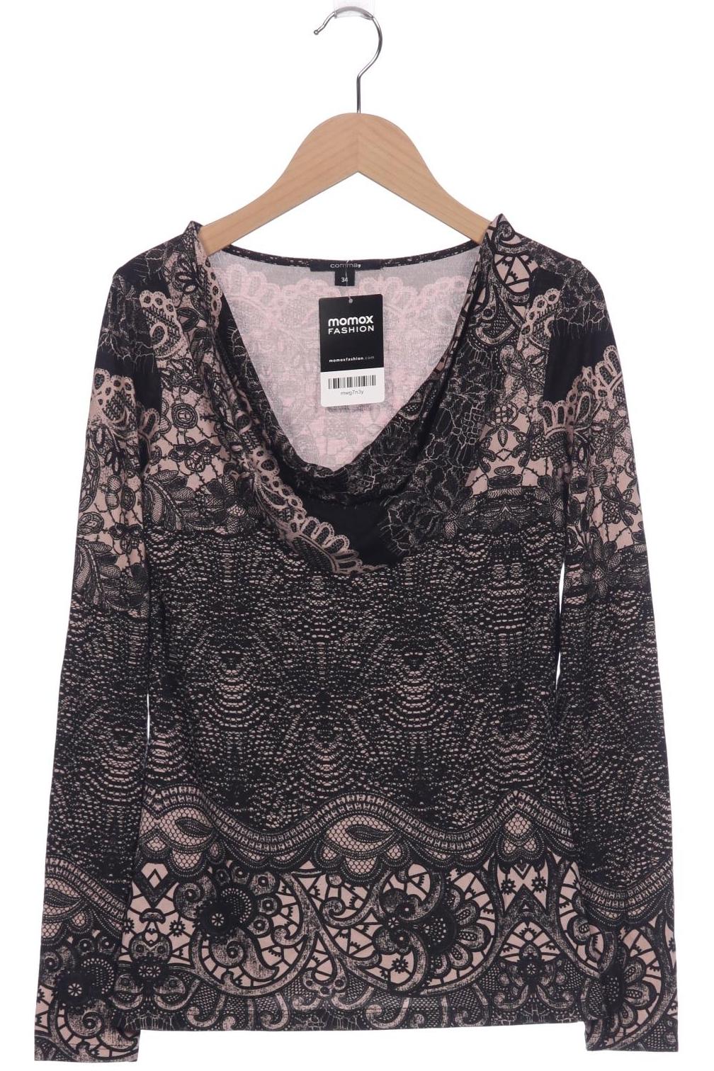 

Comma Damen Langarmshirt, schwarz, Gr. 34