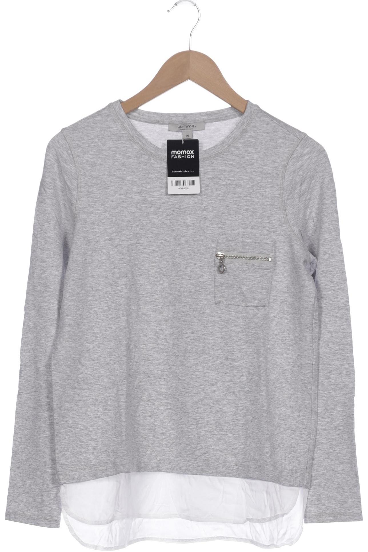 

Comma Damen Langarmshirt, grau, Gr. 36
