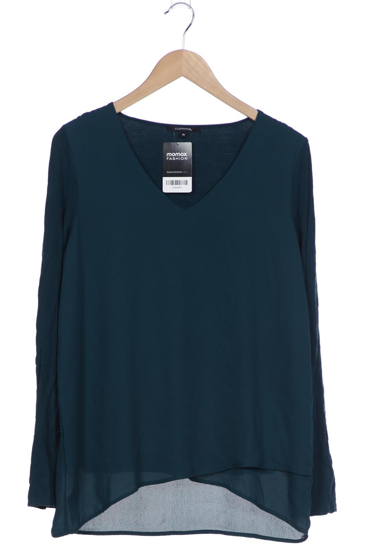 

Comma Damen Langarmshirt, türkis, Gr. 40