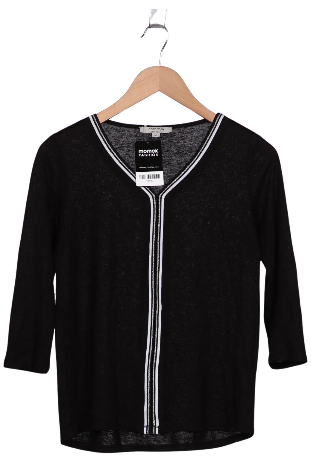 

Comma Damen Langarmshirt, schwarz, Gr. 34