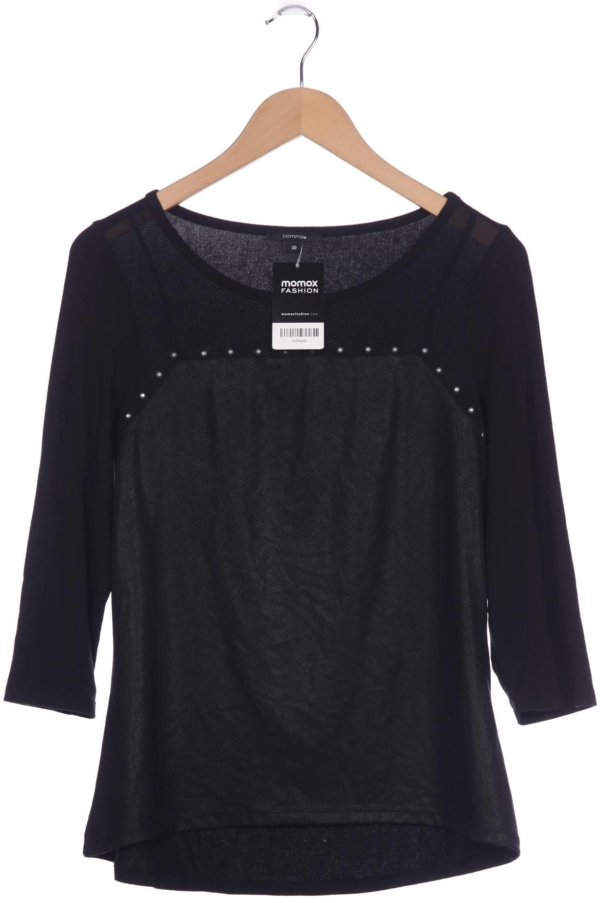 

Comma Damen Langarmshirt, schwarz, Gr. 38