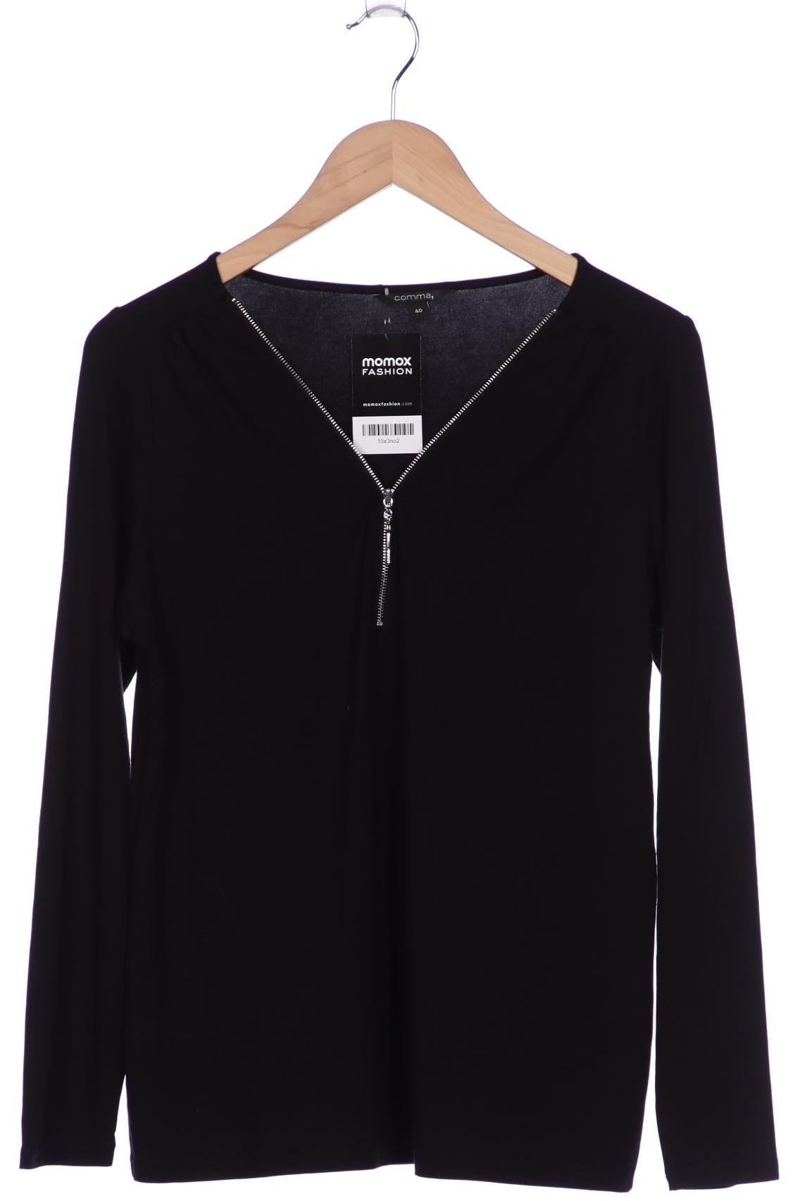 

Comma Damen Langarmshirt, schwarz, Gr. 40