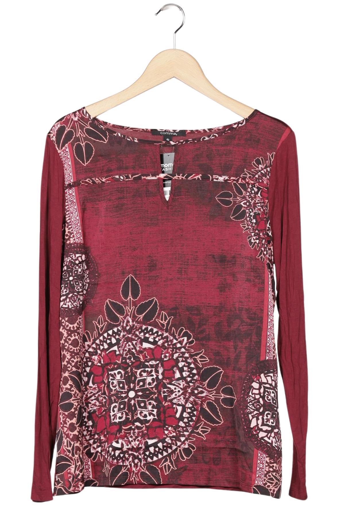 

Comma Damen Langarmshirt, rot, Gr. 42