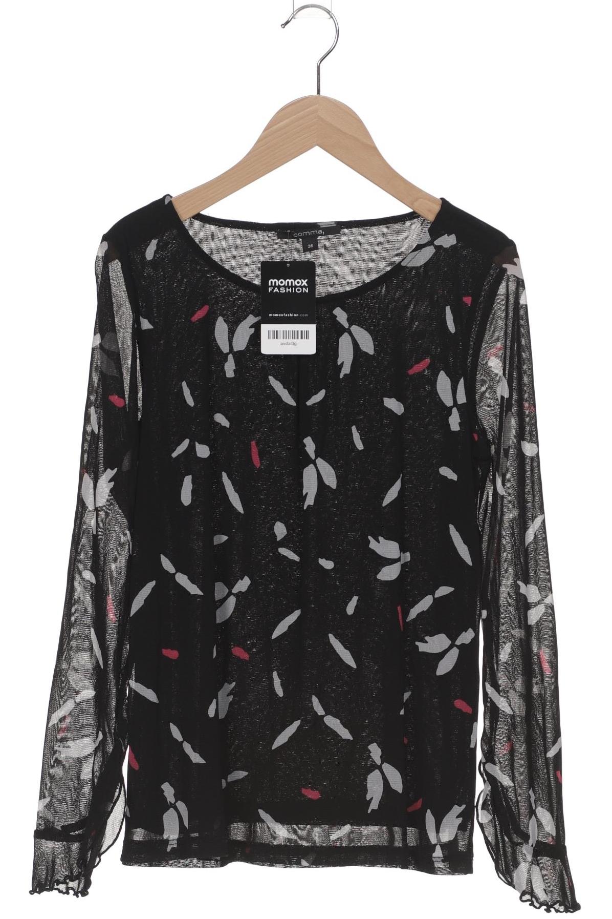 

Comma Damen Langarmshirt, schwarz, Gr. 36