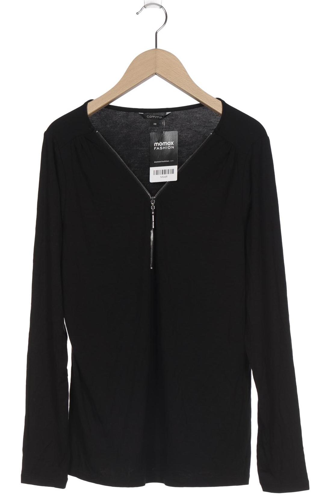 

Comma Damen Langarmshirt, schwarz, Gr. 38