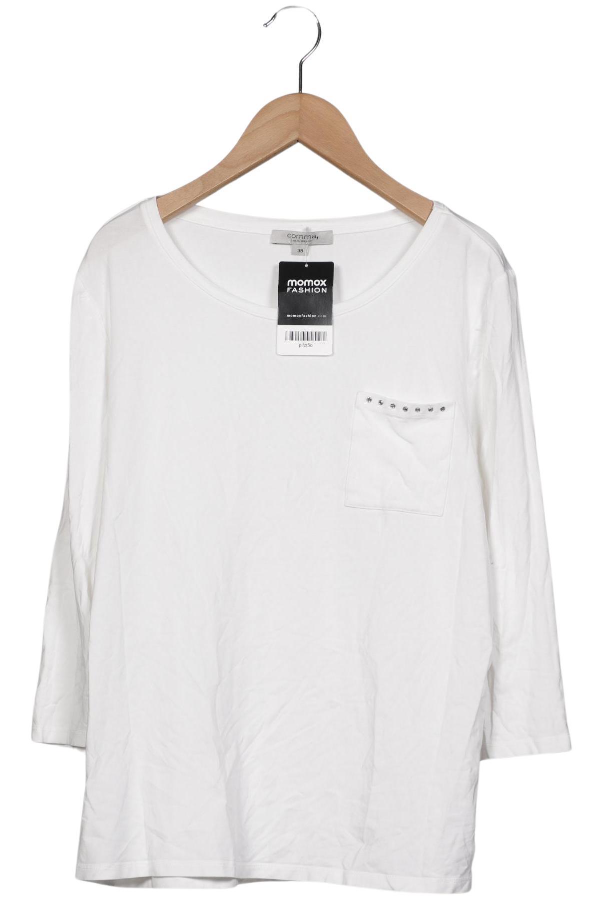

Comma Damen Langarmshirt, weiß, Gr. 38