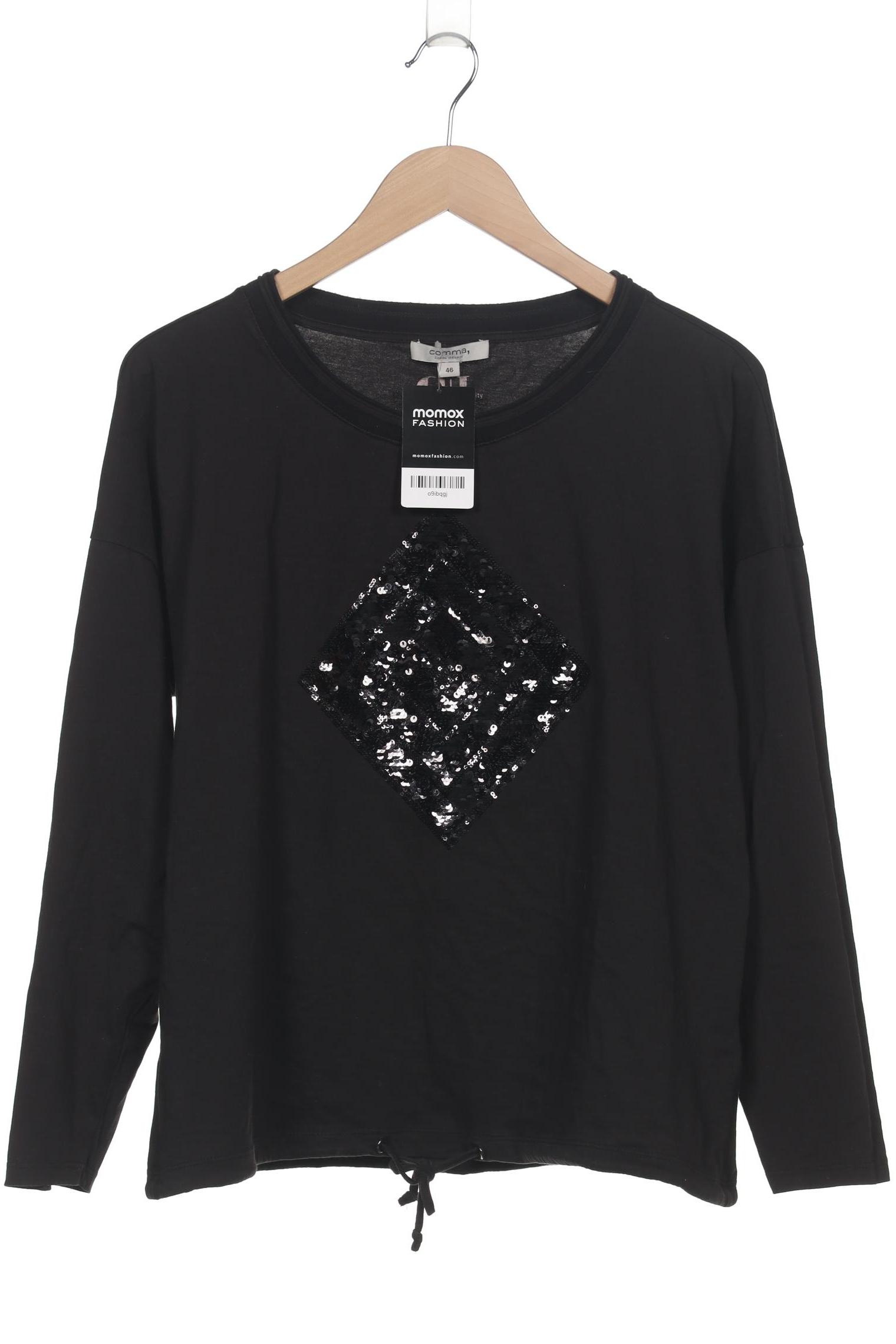 

Comma Damen Langarmshirt, schwarz, Gr. 46