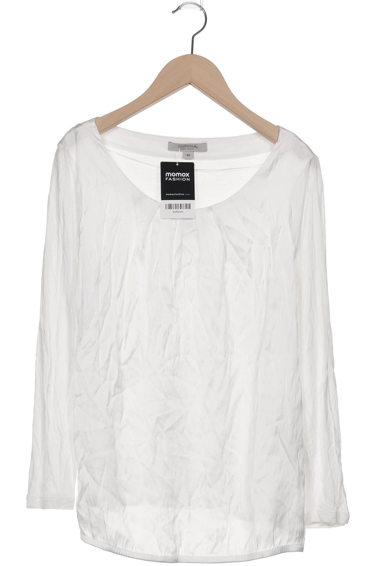 

Comma Damen Langarmshirt, weiß, Gr. 40