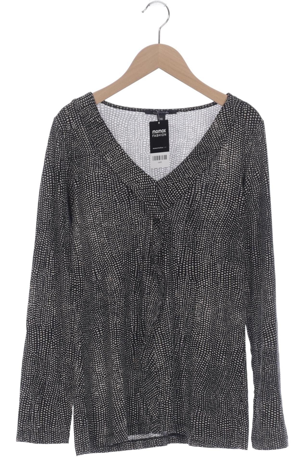 

Comma Damen Langarmshirt, schwarz, Gr. 40