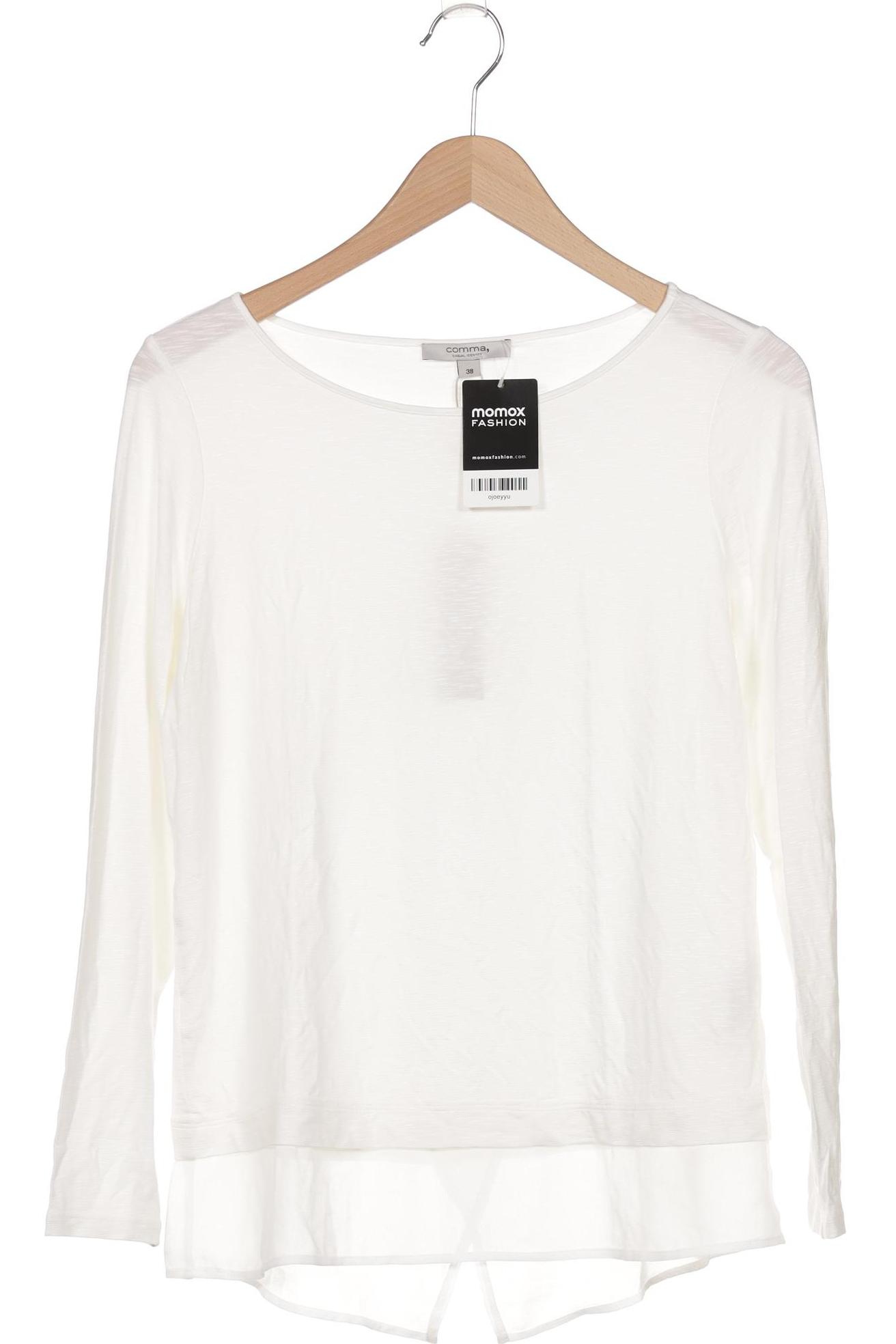 

Comma Damen Langarmshirt, weiß, Gr. 38