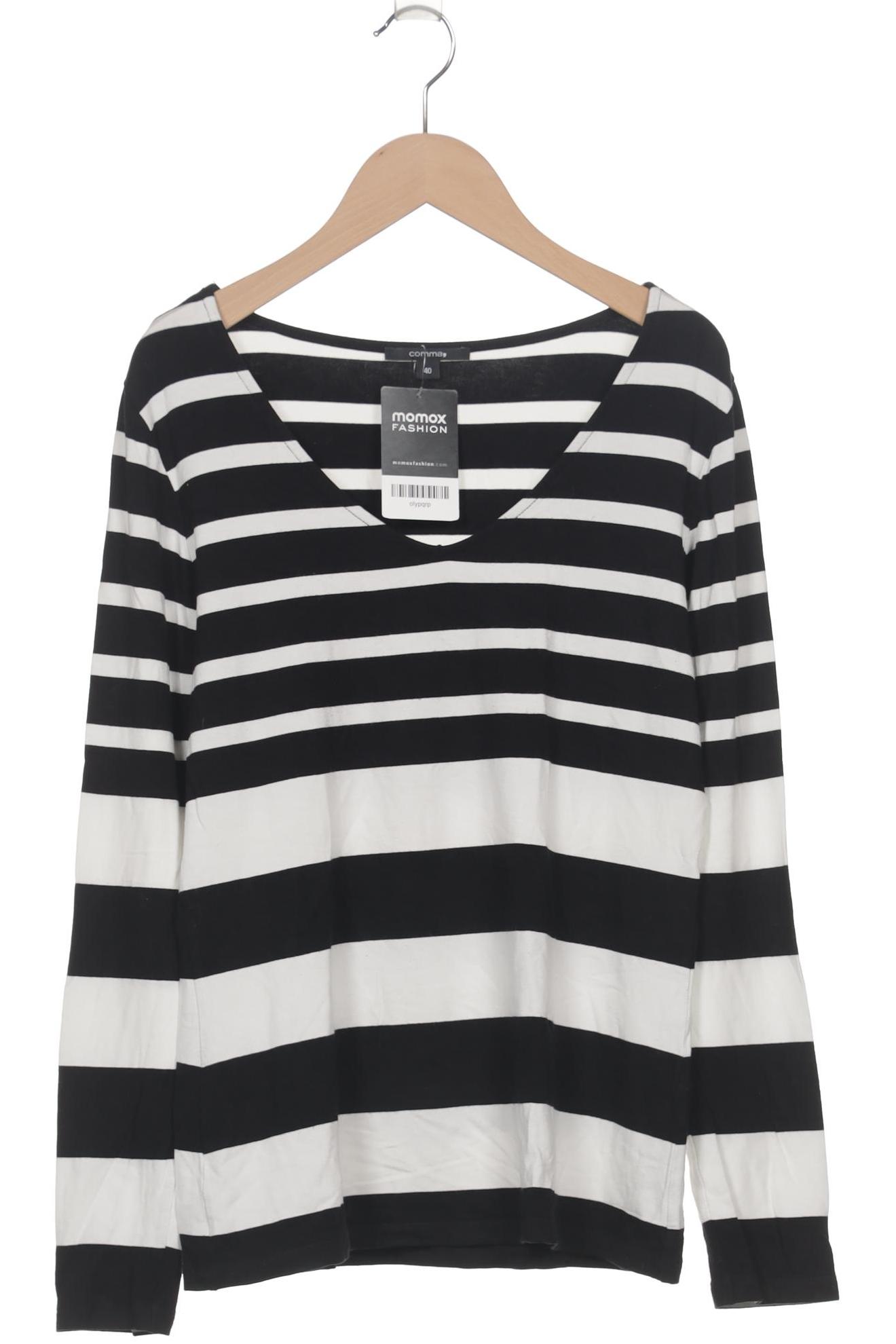 

Comma Damen Langarmshirt, schwarz, Gr. 40