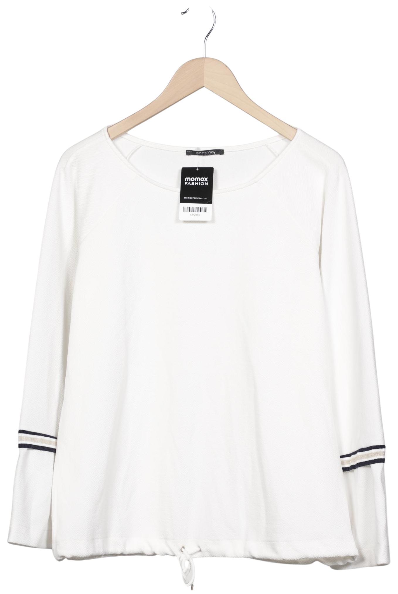 

Comma Damen Langarmshirt, weiß, Gr. 42