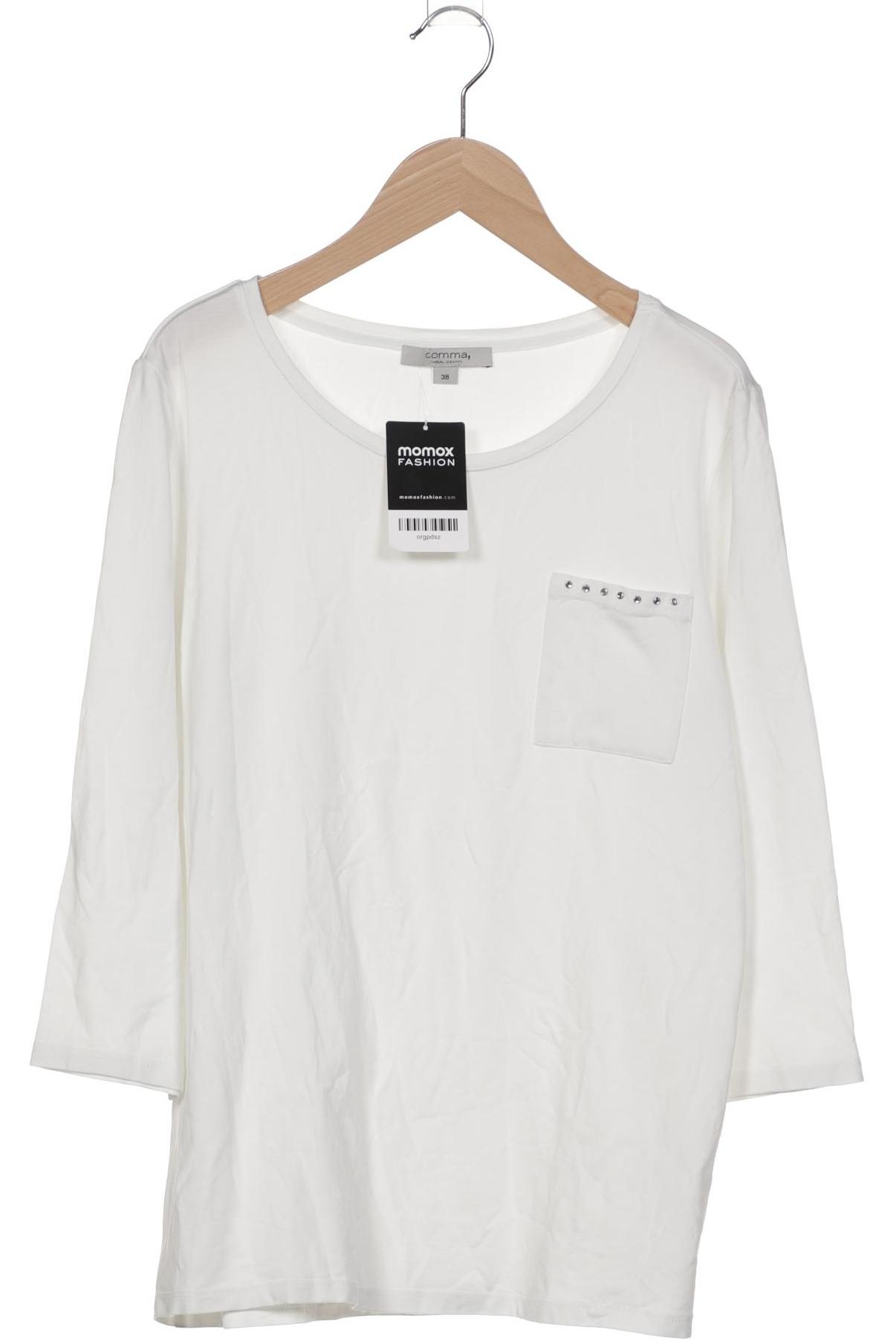 

Comma Damen Langarmshirt, weiß, Gr. 38