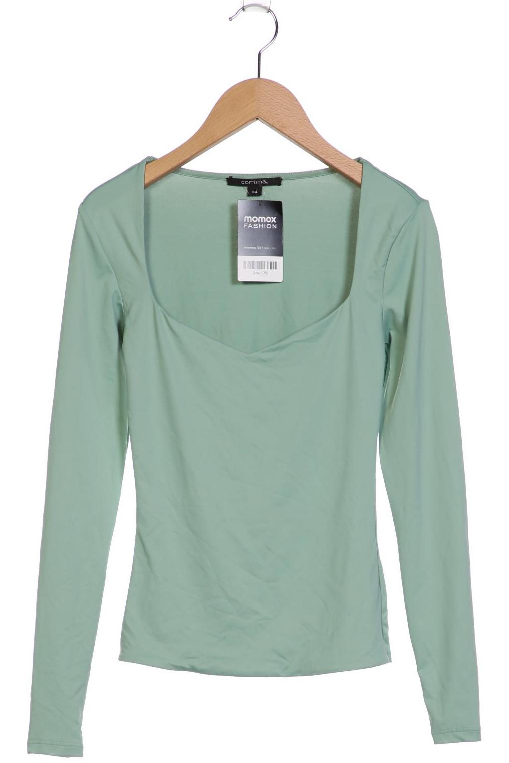 

Comma Damen Langarmshirt, hellgrün, Gr. 34
