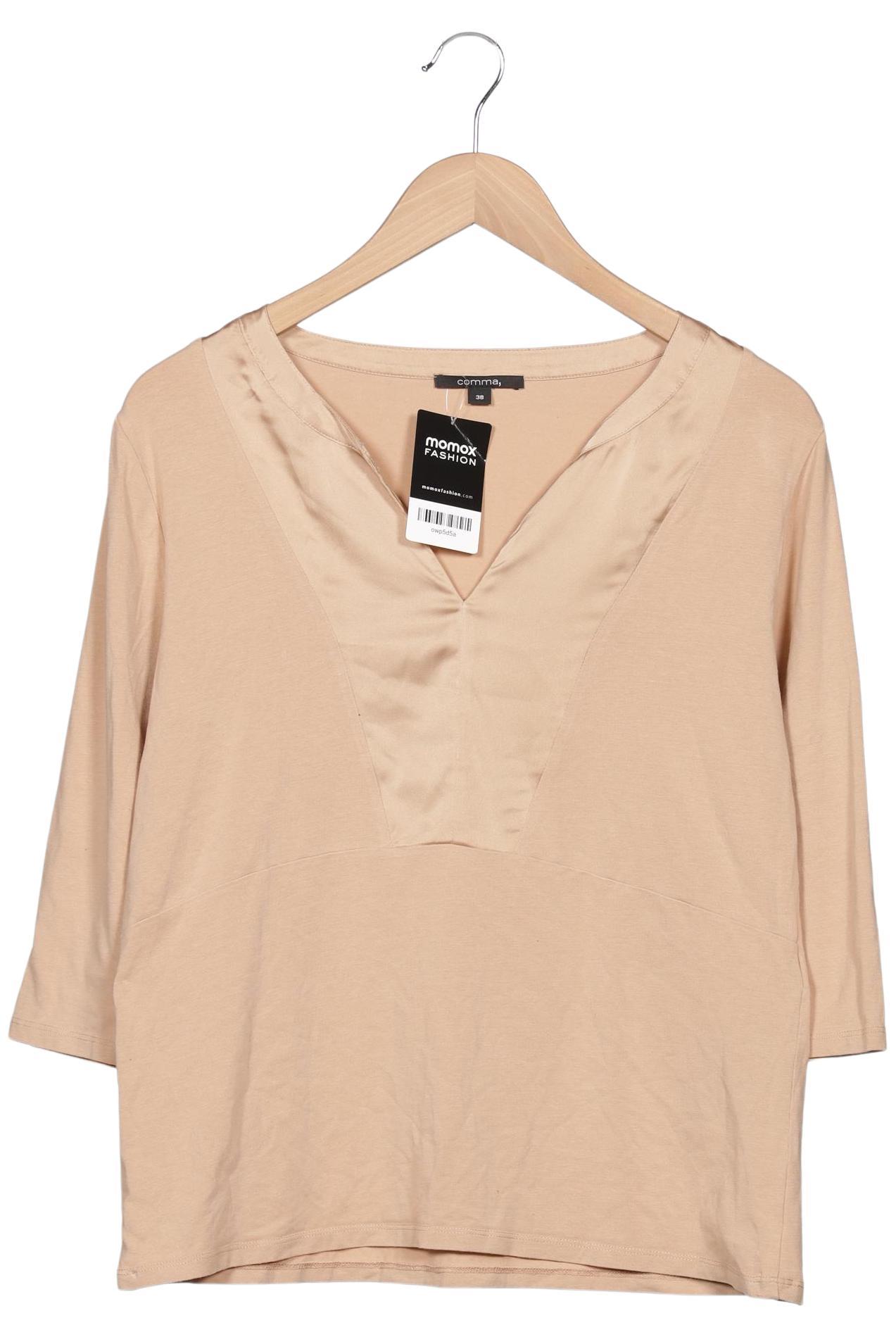 

Comma Damen Langarmshirt, beige, Gr. 38