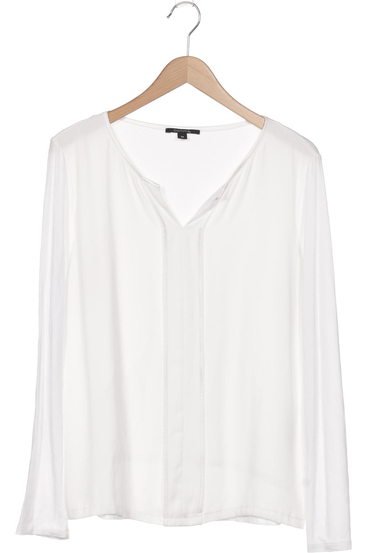 

Comma Damen Langarmshirt, weiß, Gr. 44