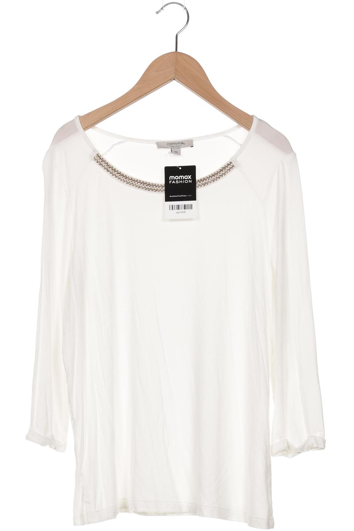 

Comma Damen Langarmshirt, weiß, Gr. 40