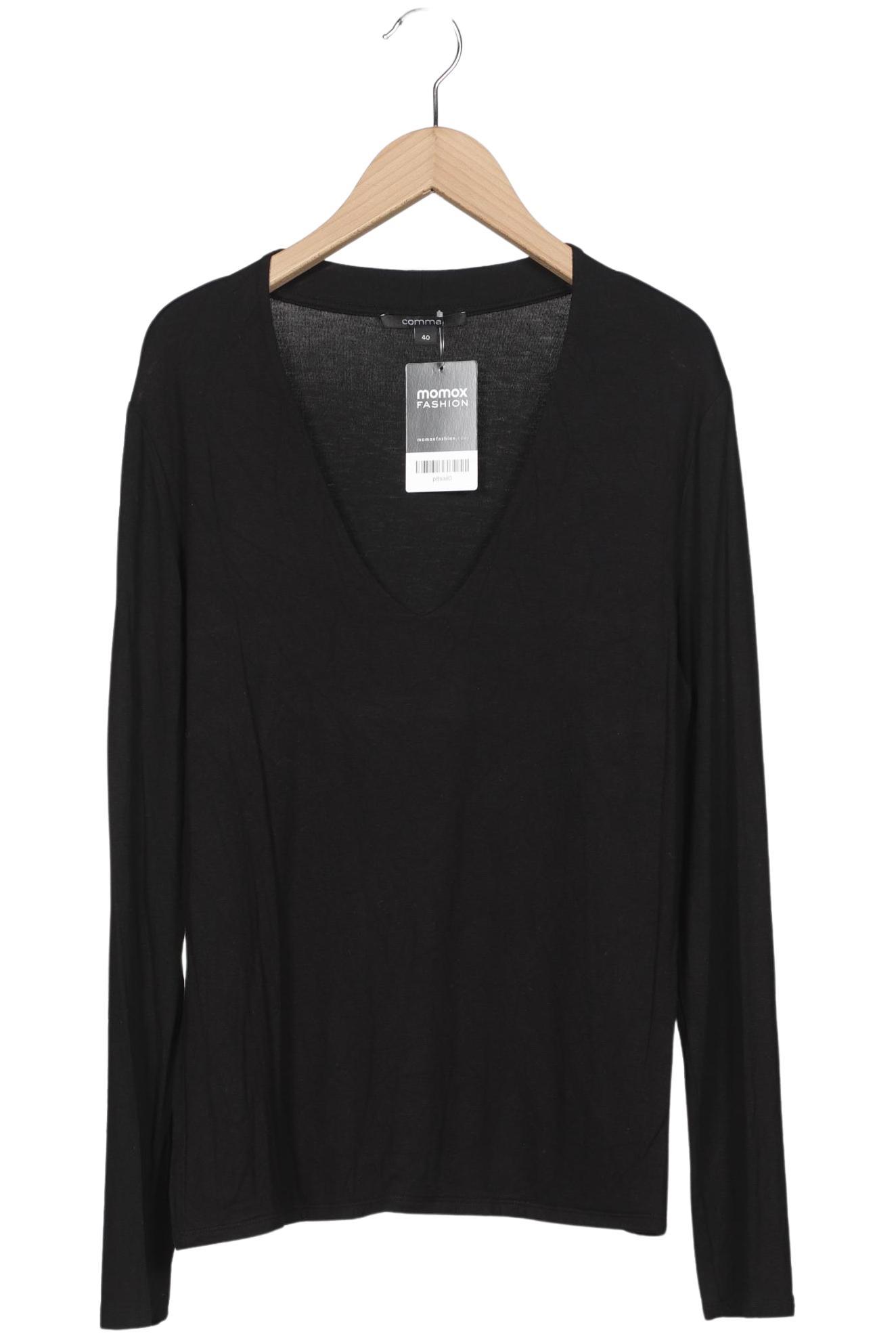 

Comma Damen Langarmshirt, schwarz, Gr. 40