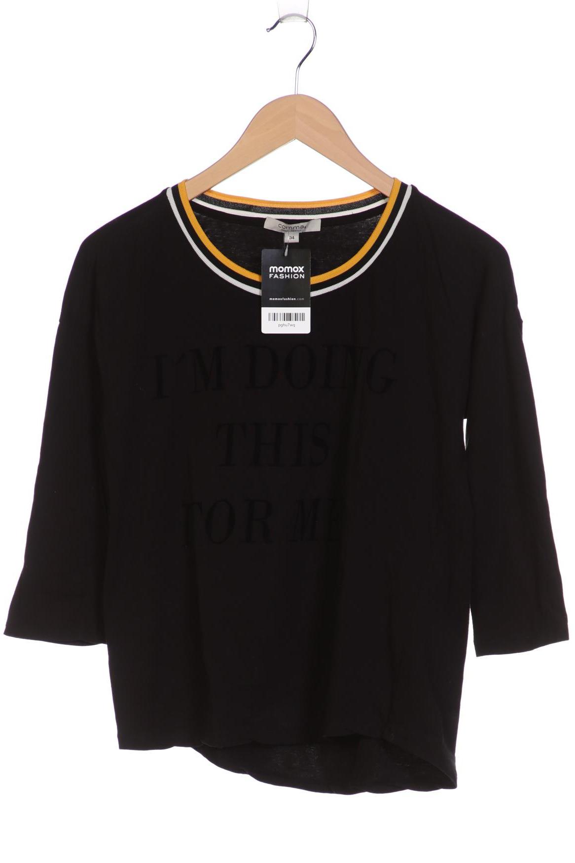 

Comma Damen Langarmshirt, schwarz, Gr. 34