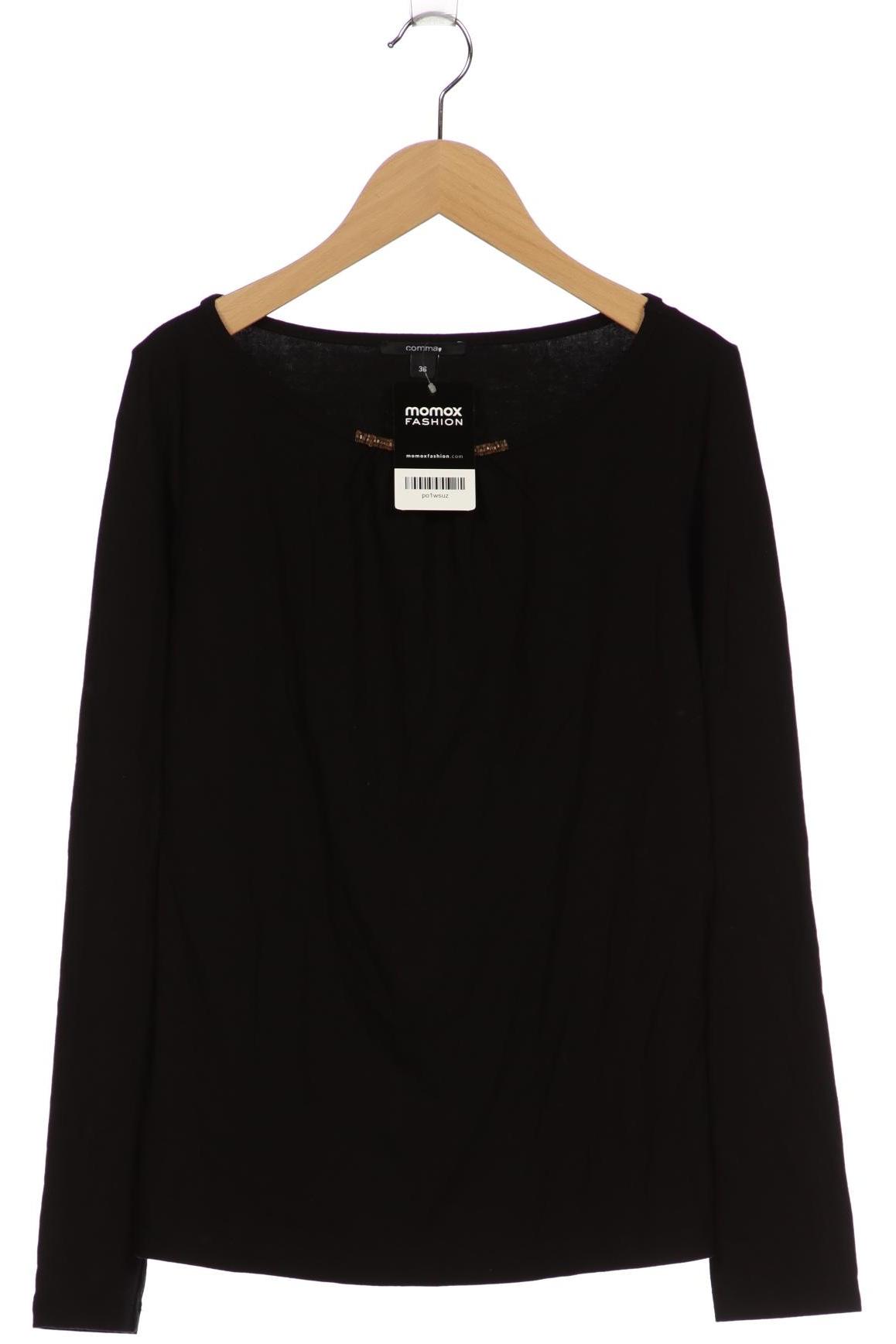 

Comma Damen Langarmshirt, schwarz, Gr. 36