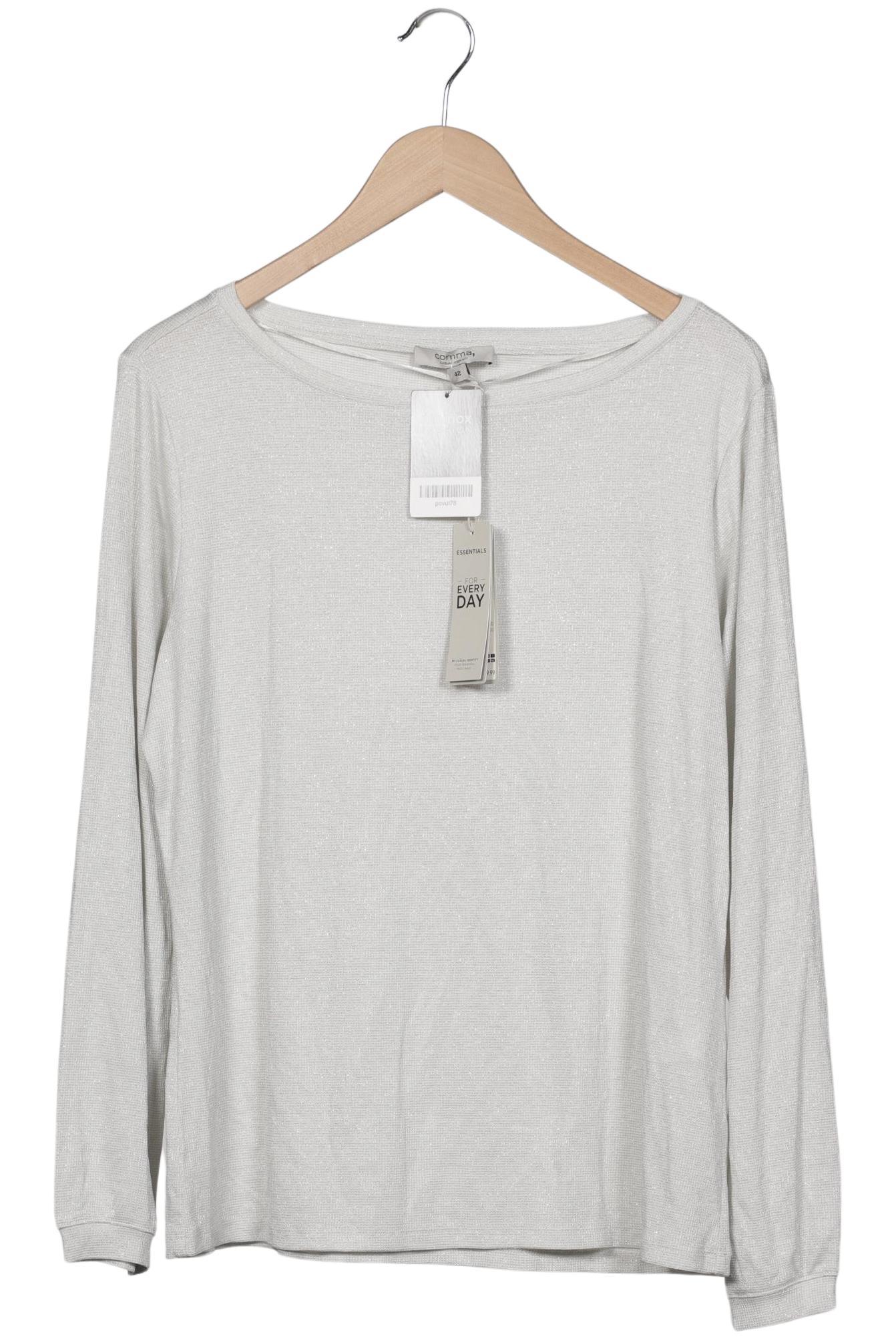

Comma Damen Langarmshirt, grau, Gr. 42