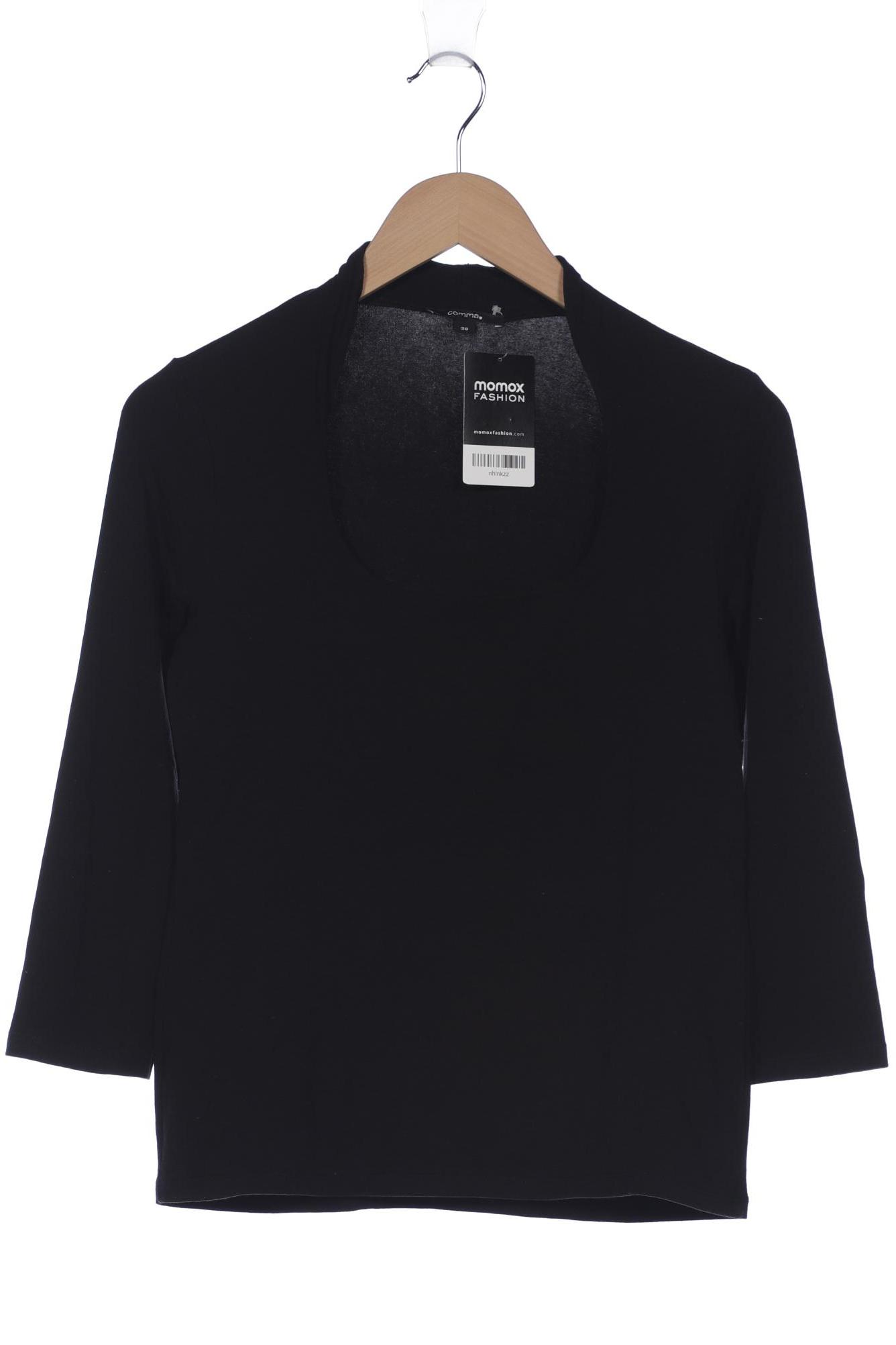 

Comma Damen Langarmshirt, schwarz, Gr. 38