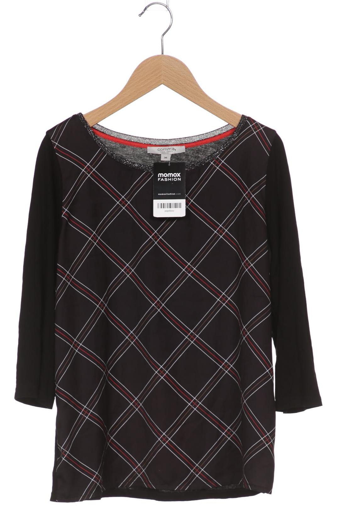

Comma Damen Langarmshirt, schwarz, Gr. 36