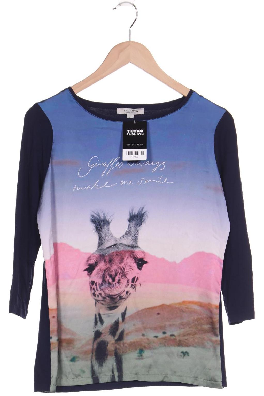 

Comma Damen Langarmshirt, marineblau, Gr. 36