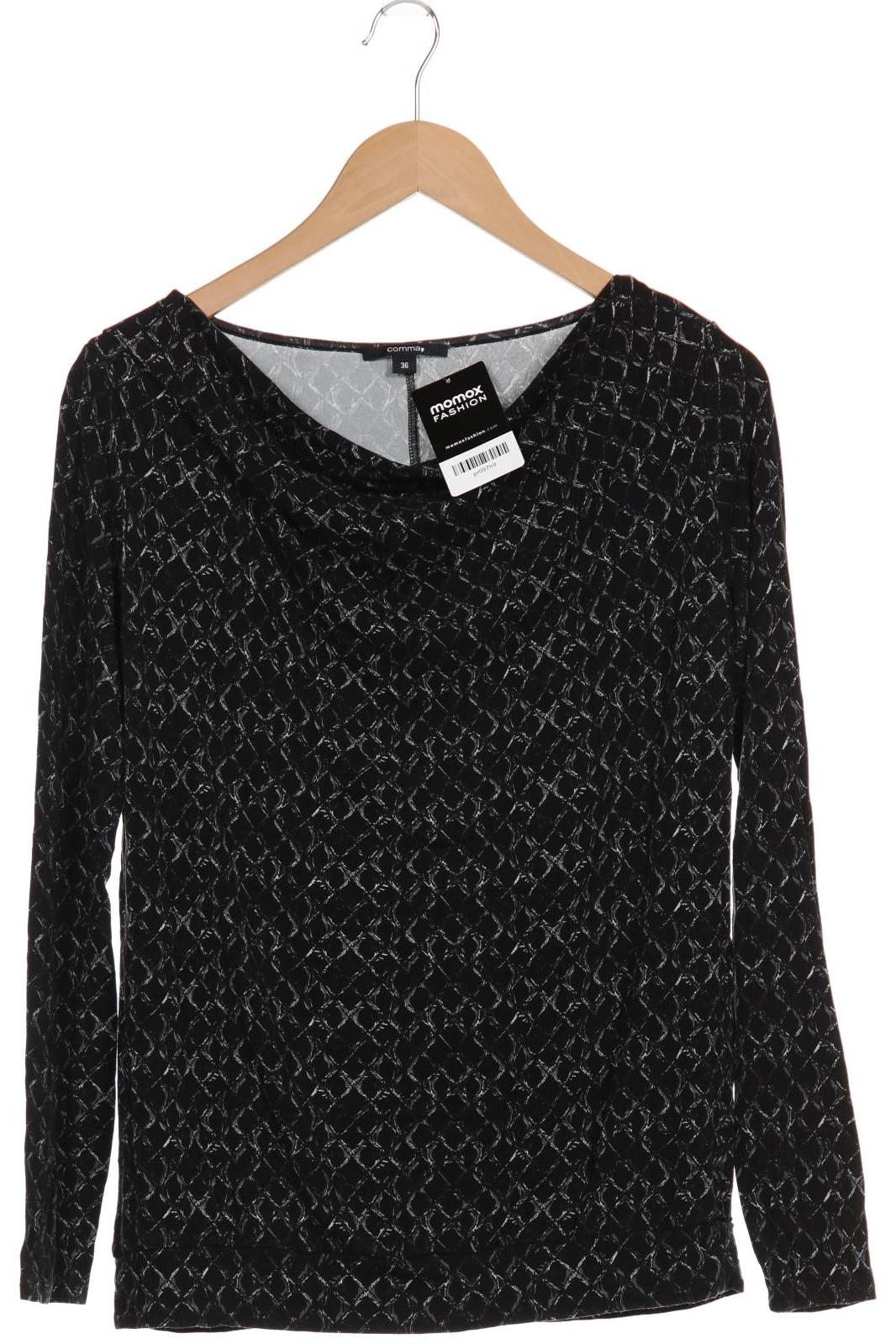 

Comma Damen Langarmshirt, schwarz, Gr. 36