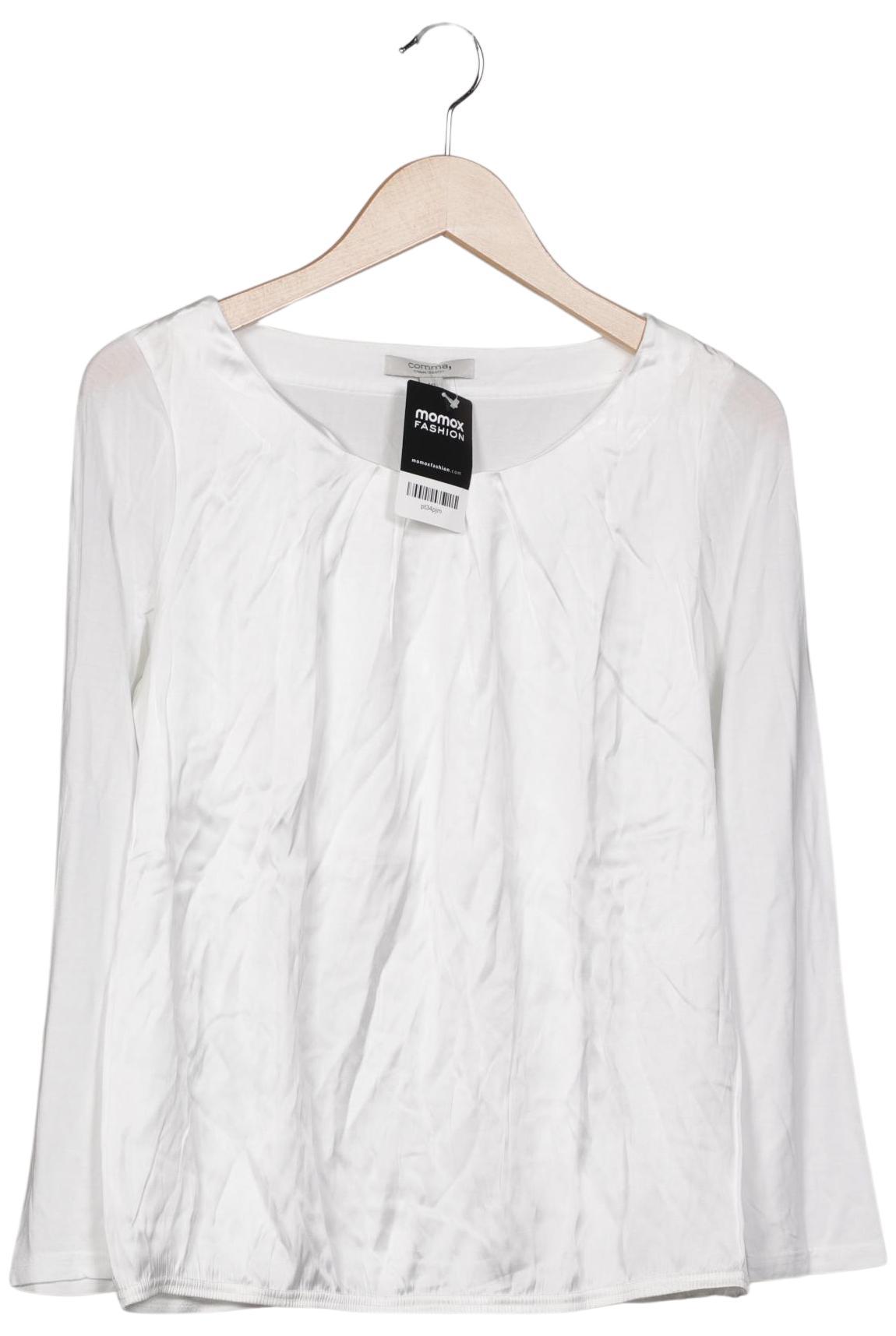 

Comma Damen Langarmshirt, weiß, Gr. 40