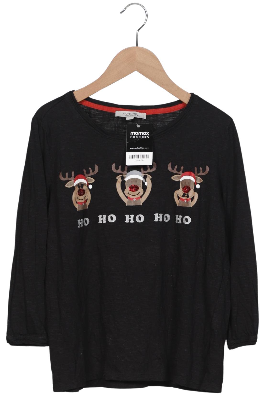 

Comma Damen Langarmshirt, schwarz, Gr. 36