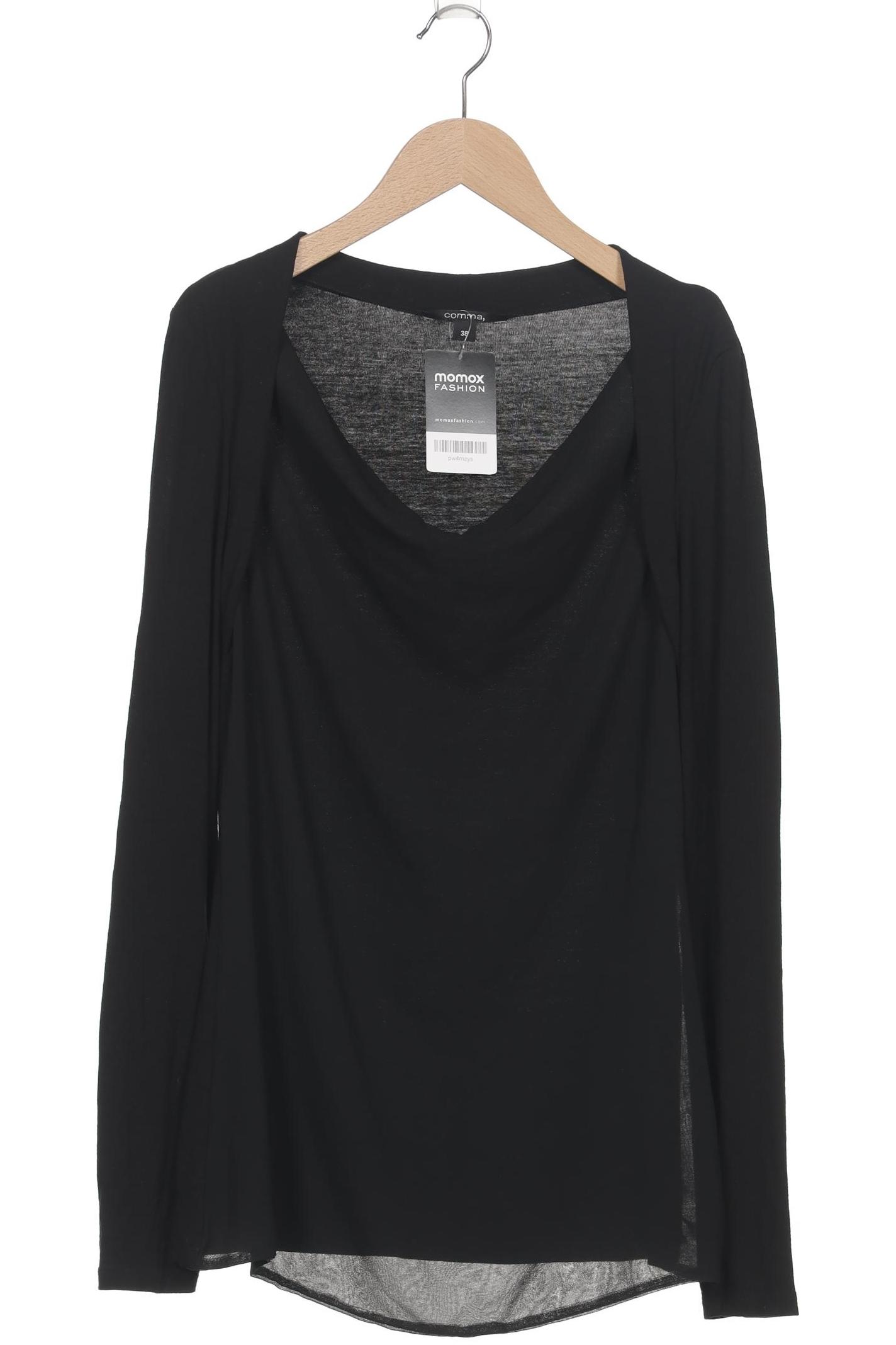 

Comma Damen Langarmshirt, schwarz, Gr. 38