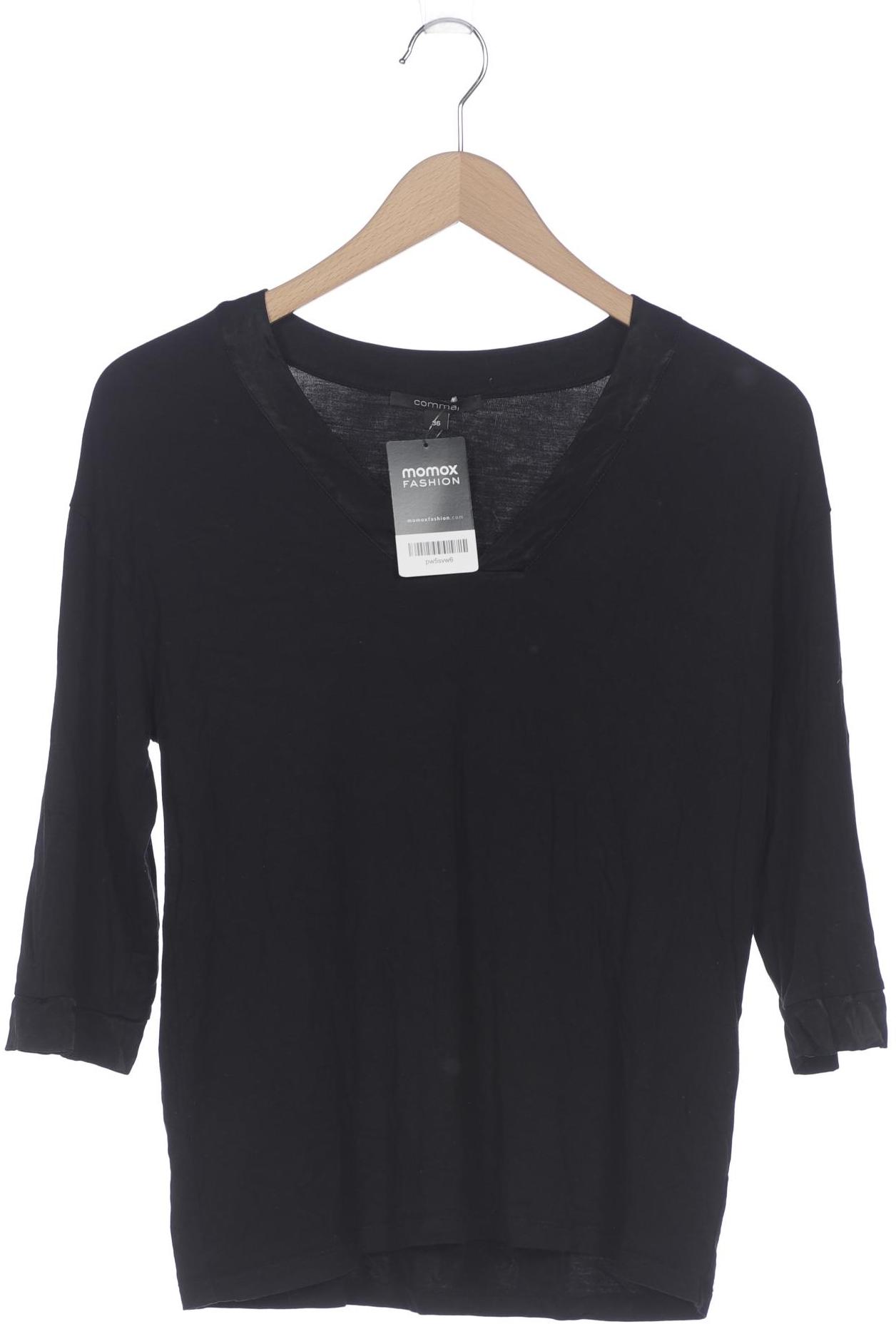 

Comma Damen Langarmshirt, schwarz, Gr. 36